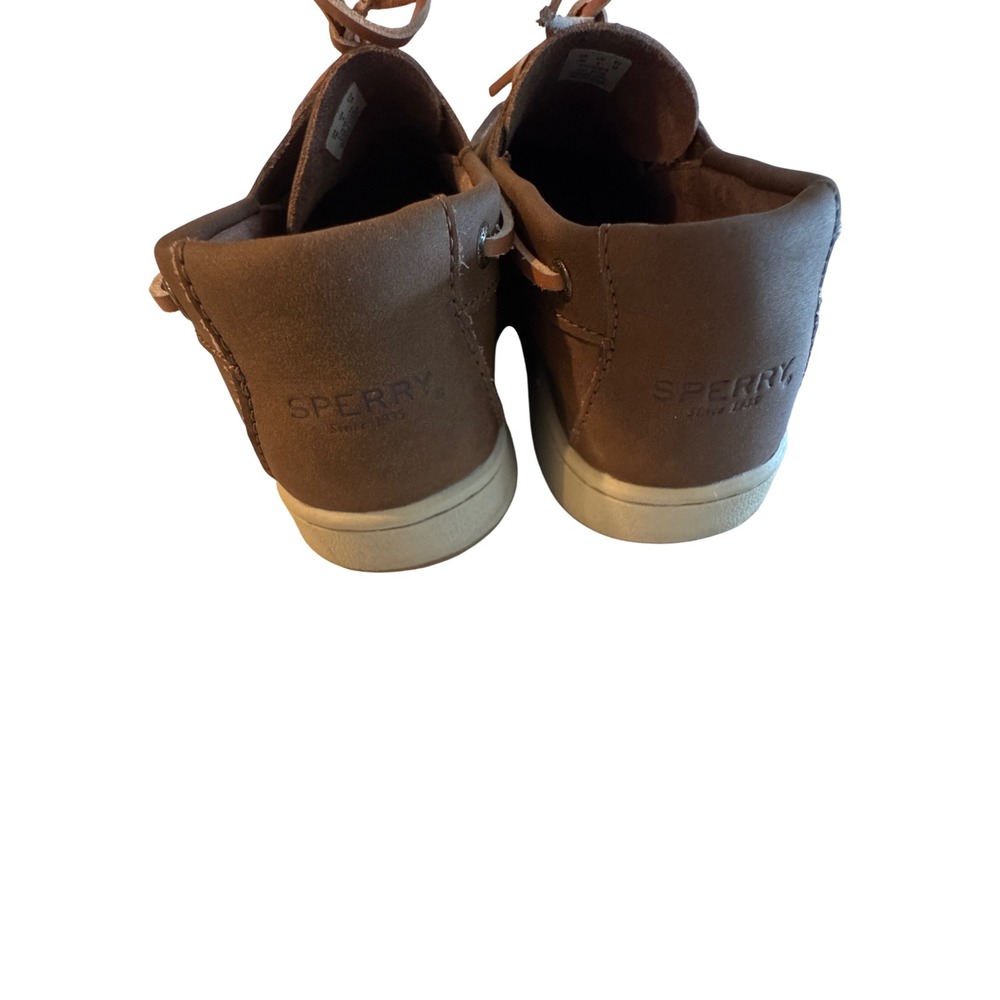 Sperry Top-Sider Mens Brown Leather Boat Shoes Loafers Moc Toe Classic Nautical - Picture 4 of 9